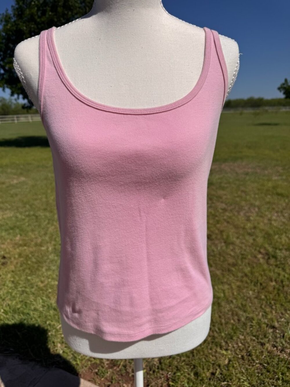 Sigrid Olsen light pink tank; Small